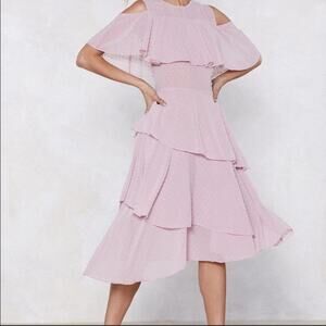 Nasty Gal Give It A Swirl Mesh Dress SIZE 8